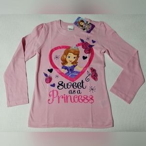 Disney Sofia the First "Sweet As A Princess" Girl's shirt Size 6